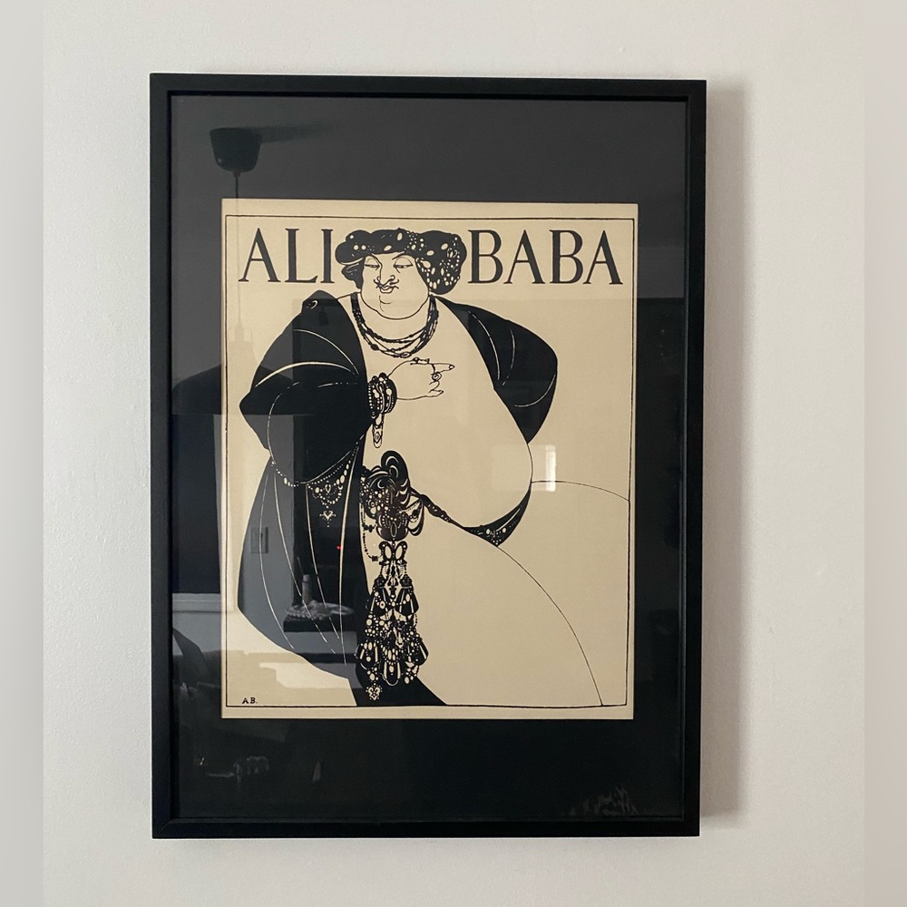 Art Nouveau Aubrey Beardsley Lithographs Vintage ink print.